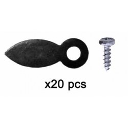 Tournettes pour fond de cadre en acier 25 mm x20 pcs