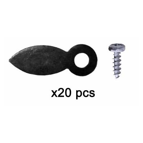 Tournettes pour fond de cadre en acier 25 mm x20 pcs