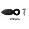 Tournettes pour fond de cadre en acier 25 mm x20 pcs