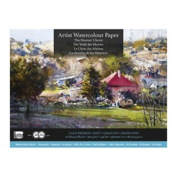 Bloc aquarelle BaoHong Le Choix des Maîtres 300 g/m², 20 fls collées 4 côtés