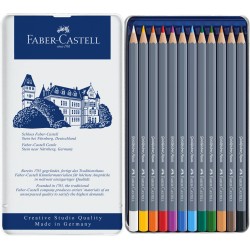 Boîte métal crayons de couleur aquarellables Goldfaber Aqua