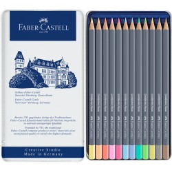 Boîte métal crayons de couleur aquarellables Goldfaber Aqua
