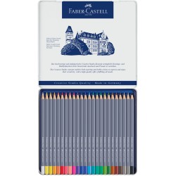 Boîte métal crayons de couleur aquarellables Goldfaber Aqua