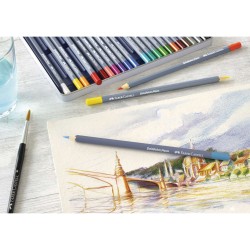Boîte métal crayons de couleur aquarellables Goldfaber Aqua