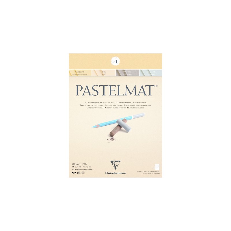 Bloc papier Pastelmat 360 g/m², assortiment n°1
