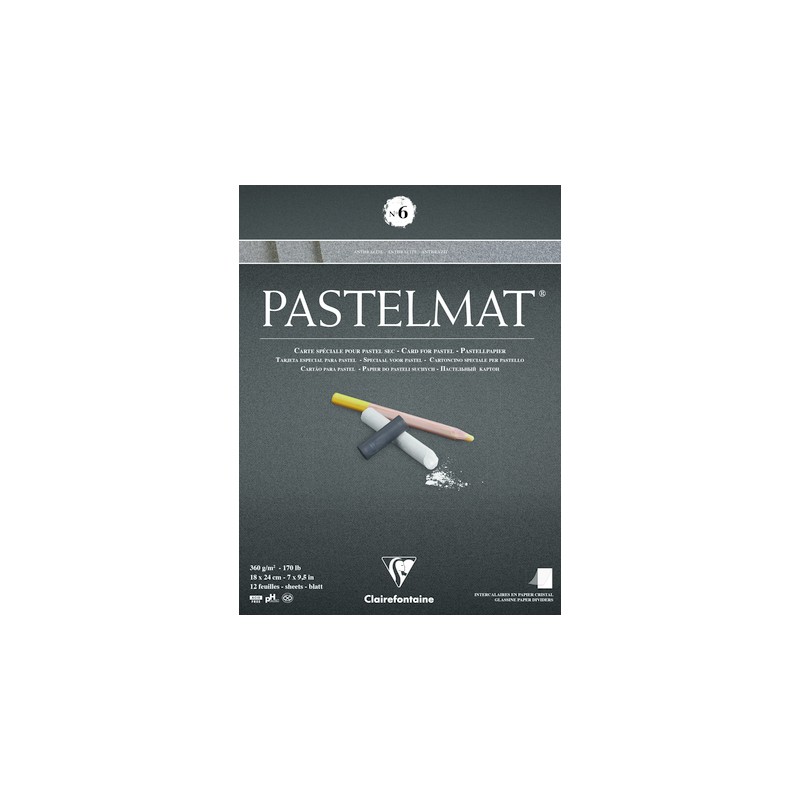 Bloc papier Pastelmat 360 g/m², assortiment n°6