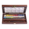 Coffret bois Traditional aquarelle Rembrandt 24 demi-godets