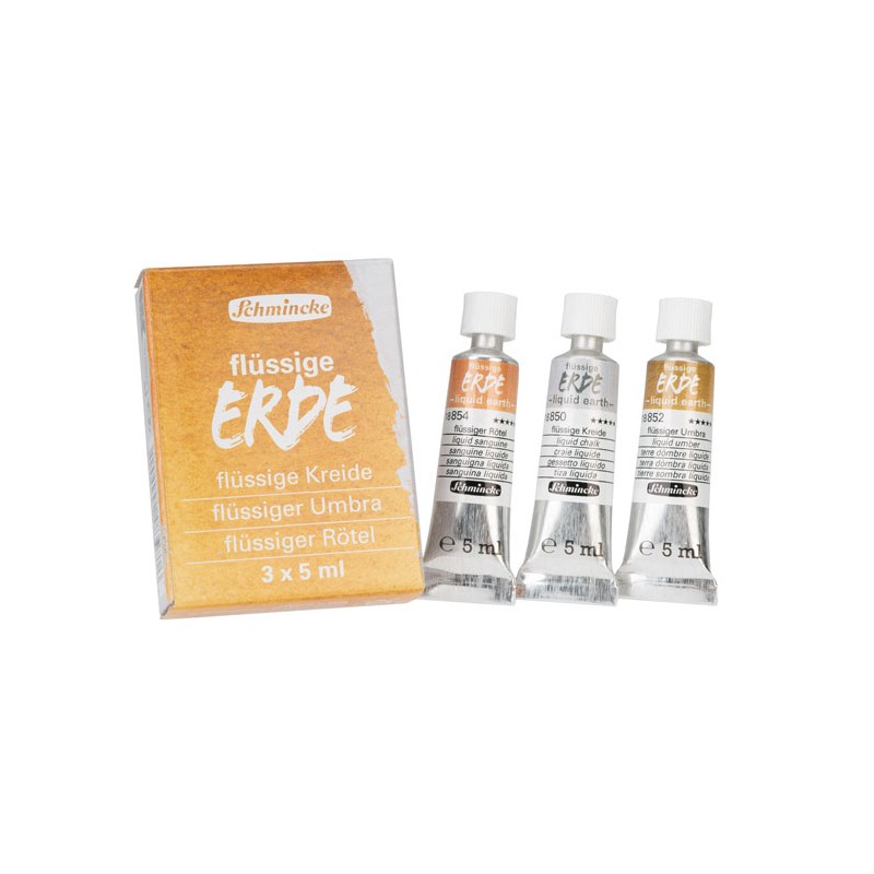 Set de fusains liquides assortis 3x 5 ml