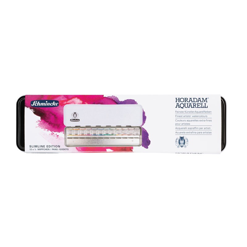 Boite métal Slimline aquarelle extra-fine Horadam