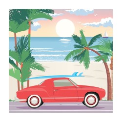 Peinture par numéros 30x30cm - Bord de mer
