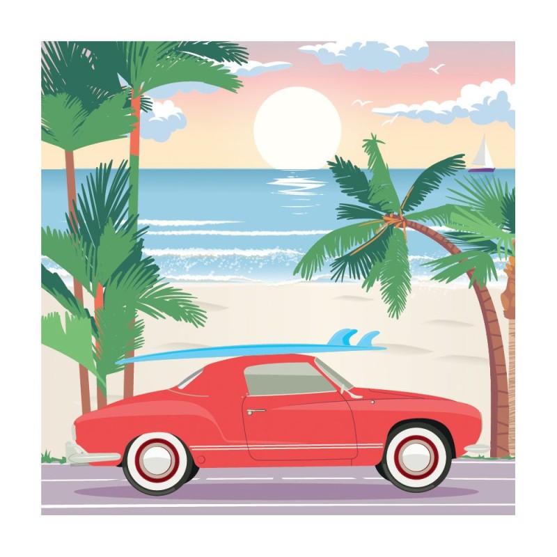 Peinture par numéros 30x30cm - Bord de mer