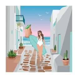 Peinture par numéros 30x30cm - Retour de plage
