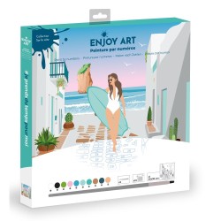 Peinture par numéros 30x30cm - Retour de plage