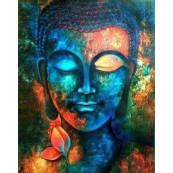 Broderie diamant 40x50cm sur toile roulée - Bouddha 2