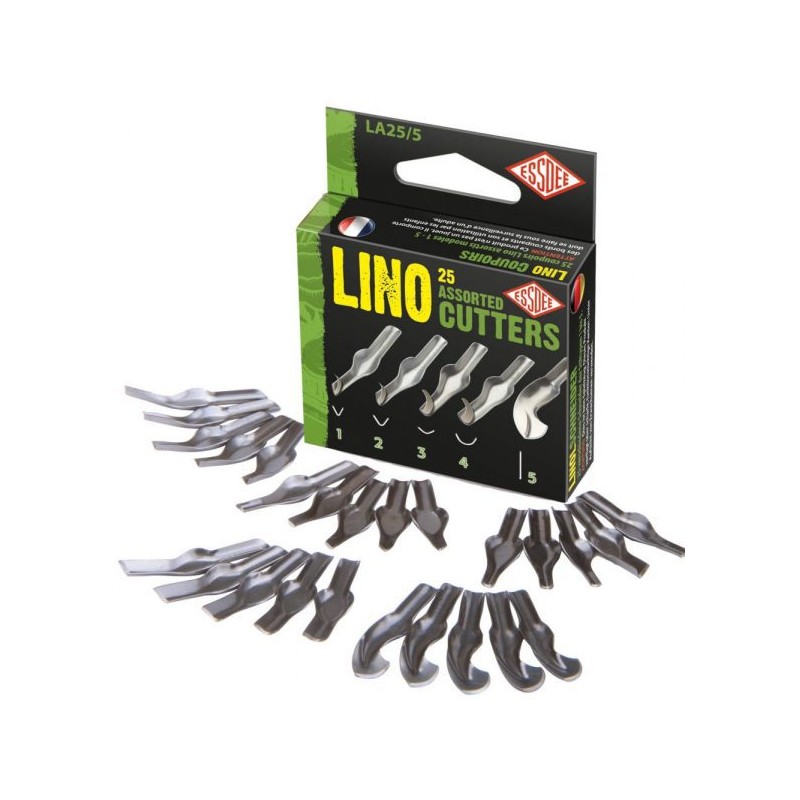 Assortiments de 25 gouges pour linogravure Essdee