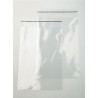 Pochette de protection transparente rectangle avec rabat adhésif - Lot de 10 pcs