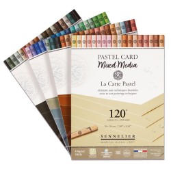 Bloc Pastel Card Mixed Media 410 g/m², 12 fls collées petit côté