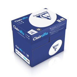 Carton de 5 ramettes papier blanc multifonctions Clairalfa, 500 fls 80 g/m²
