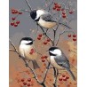 Peinture par numéros sur chassis 40x50cm - Oiseaux et arbre fruitier