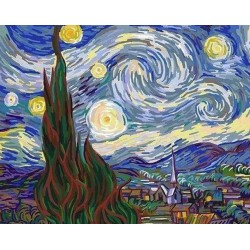 Peinture par numéros sur chassis 40x50cm - Van Gogh Nuite étoilée