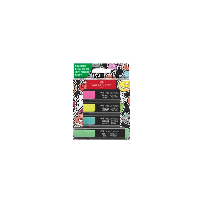 Pochettes de surligneurs Textliner Graffiti Faber Castell