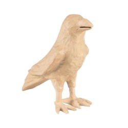 Corbeau en papier maché 30x12x22,5 cm