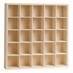 Etagère 25 cases - 41,5x41,5x8cm