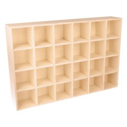 Etagère en bois de 24 cases - 35,9x24x5,7 cm