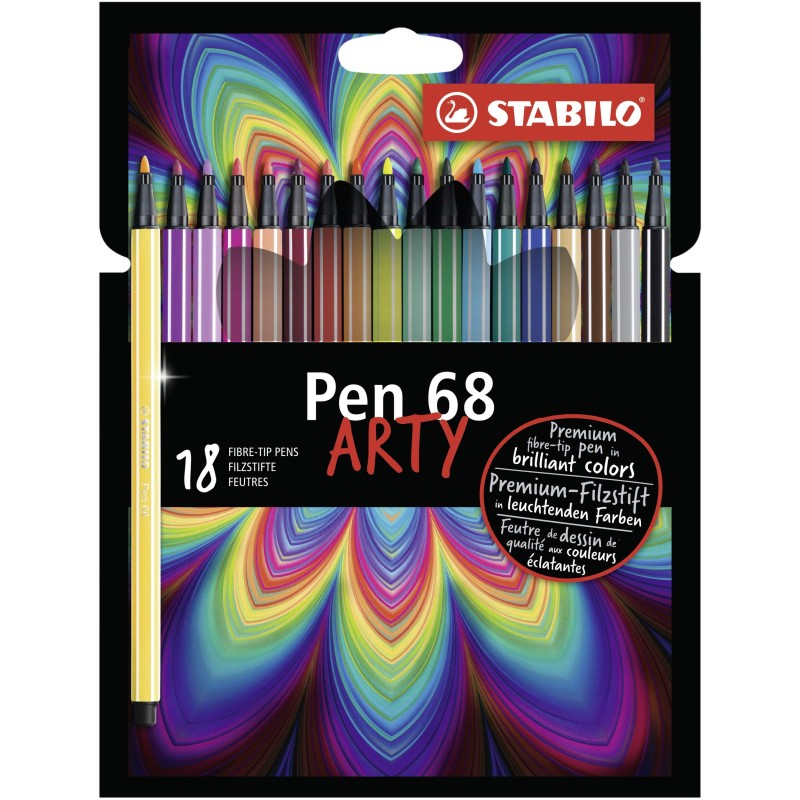 Etui en carton de feutres Pen 68 Arty Stabilo 