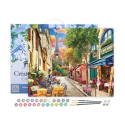 Peinture par numéros Ruelle à Paris sur châssis 40x50 cm