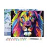 Peinture par numéros Lion Pop Art sur châssis 40x50 cm