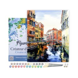Peinture par numéros Aquarelle de Venise sur châssis 40x50 cm