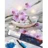 Broderie diamant 40x50cm sur toile roulée - Fleurs et Bougies