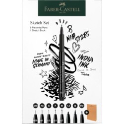 Set Sketch de 8 feutres Pitt Artist Pen + Sketchbook