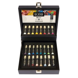 Coffret noir de 24 mini-bâtons de peinture à l'huile Oil Stick
