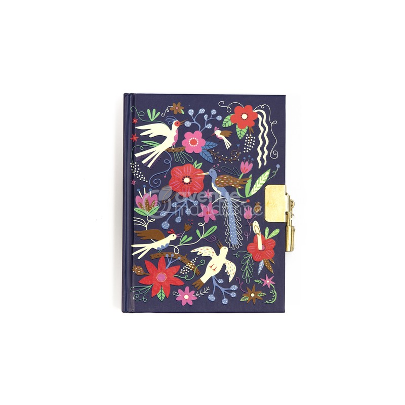 Journal intime 10,5x14cm x120fls - Oiseaux et fleurs
