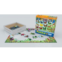 Puzzle 100 pièces - Papillons de jardin
