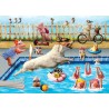 Puzzle 500 pièces - Journée de piscine folle, de Lucia Heffernan
