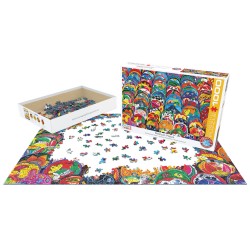 Puzzle 1000 pièces - Assiettes mexicaines