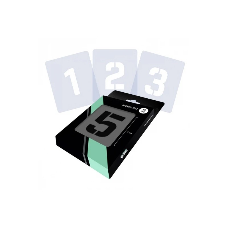 Set de pochoirs Chiffres San Serif Modern x26 pcs