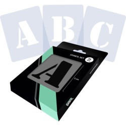 Set de pochoirs Alphabet Serif Industrial x26 lettres