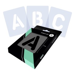 Set de pochoirs Alphabet Rond x26 lettres