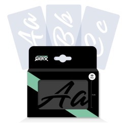 Set de pochoirs alphabet et chiffres Manuscrit Decorative x30 pcs