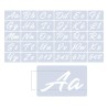 Set de pochoirs alphabet et chiffres Manuscrit Decorative x30 pcs