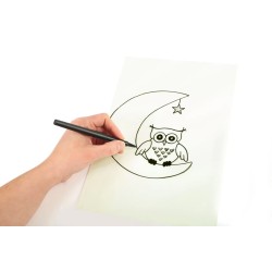 Plastique dingue phosphorescent 26x20cm x3fls