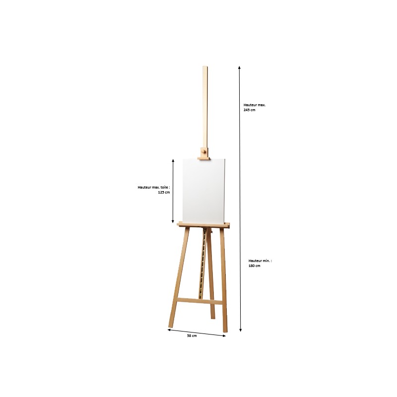 Chevalet d'atelier inclinable Capri