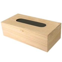 Boîte à mouchoirs en bois - 25x13.5x9 cm