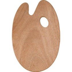 Palette ovale en bois