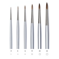 Brosses ronde Isabey en putois de Sibérie, série 6125