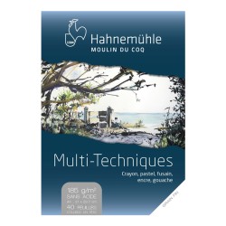 Bloc papier multi-technique 185 g/m², 40 fls collées